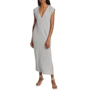 Frame Le Muscle V-Neck grey maxi dress Size S